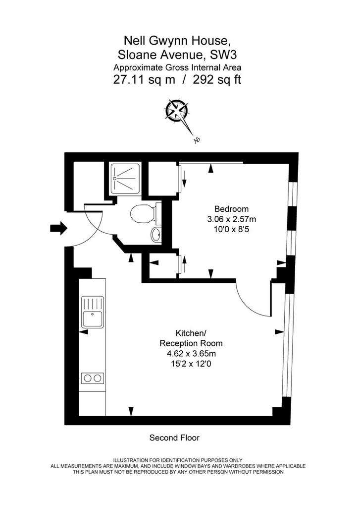 1 bedroom flat to rent - floorplan