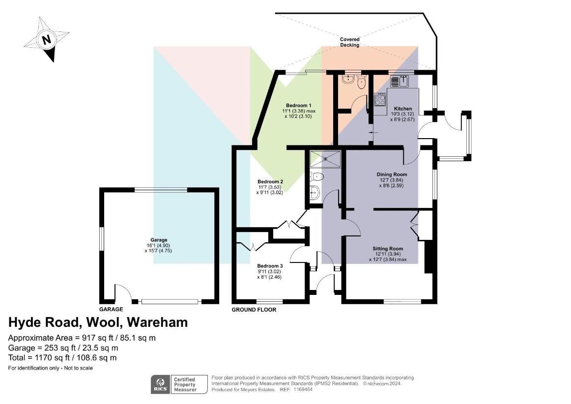 2 bedroom bungalow for sale - floorplan