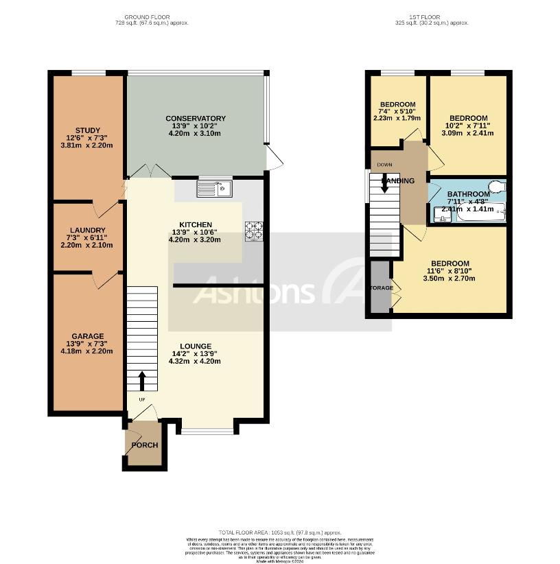 3 bedroom detached house for sale - floorplan