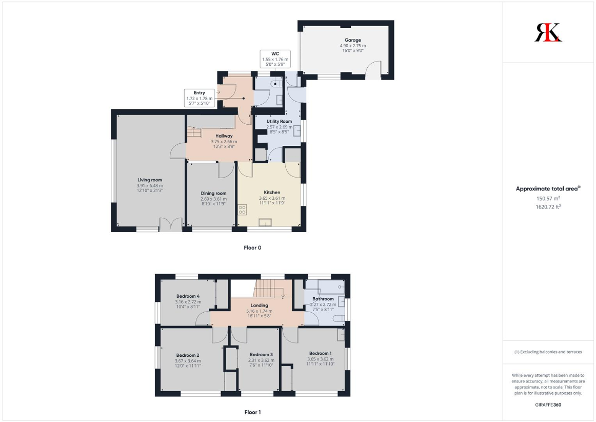 4 bedroom detached house for sale - floorplan