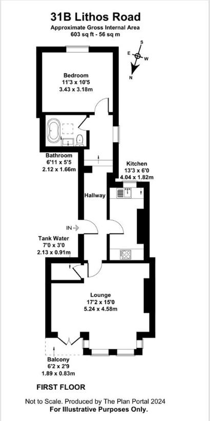 1 bedroom flat for sale - floorplan