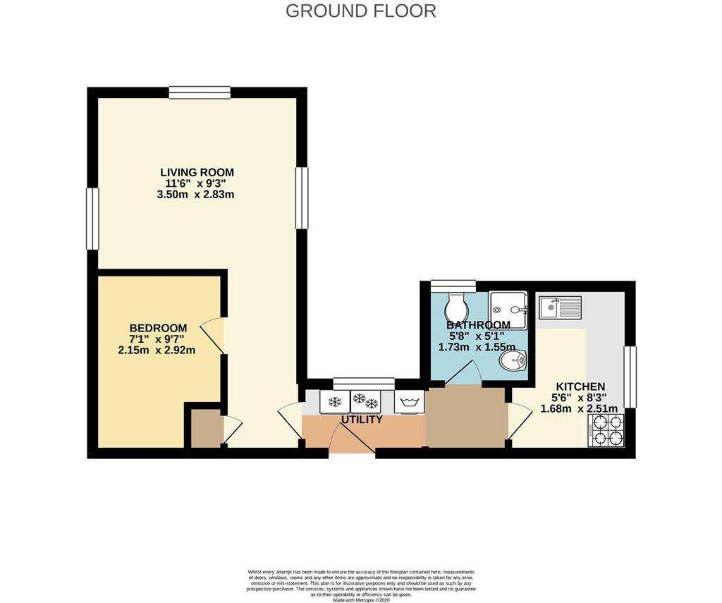 1 bedroom flat to rent - floorplan