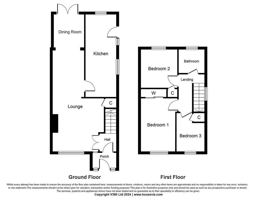 3 bedroom semi-detached house for sale - floorplan