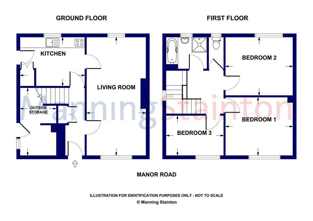 3 bedroom semi-detached house for sale - floorplan