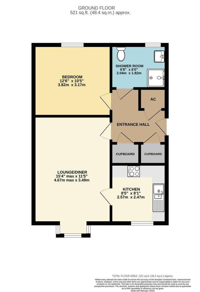 1 bedroom flat for sale - floorplan