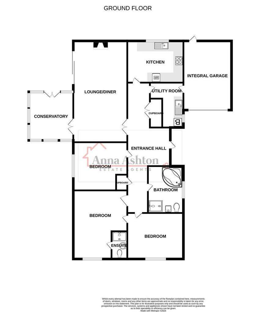 3 bedroom detached bungalow for sale - floorplan