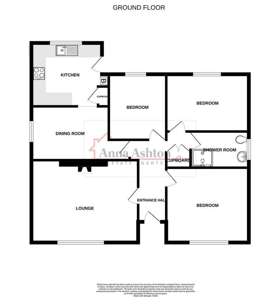 3 bedroom detached bungalow for sale - floorplan