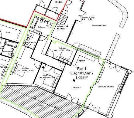 3 bedroom flat to rent - floorplan