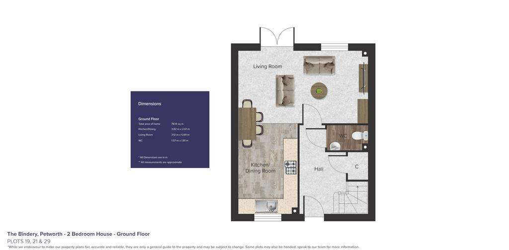 2 bedroom terraced house for sale - floorplan