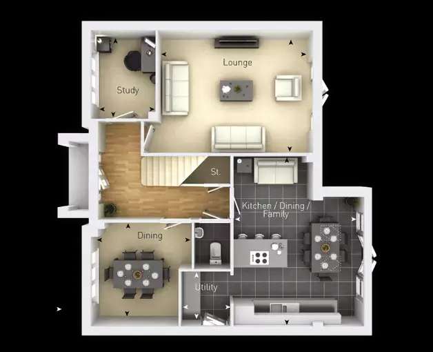 4 bedroom detached house for sale - floorplan