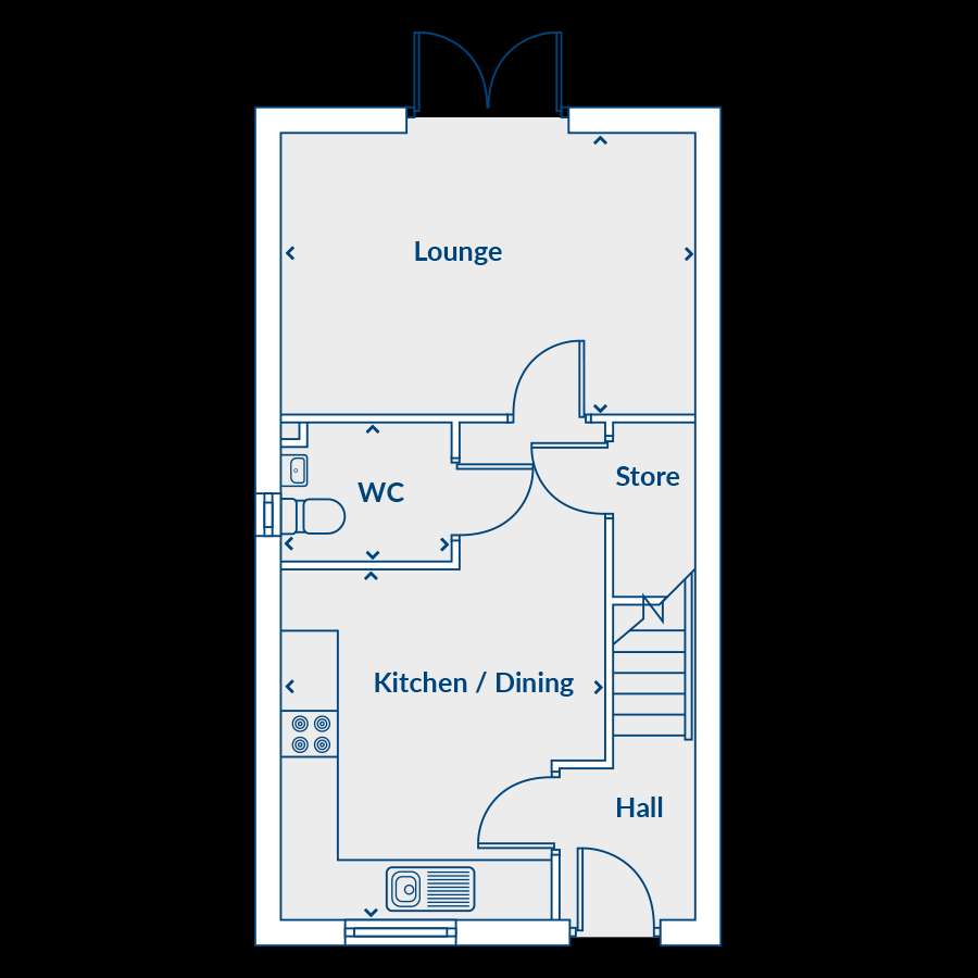 3 bedroom semi-detached house for sale - floorplan