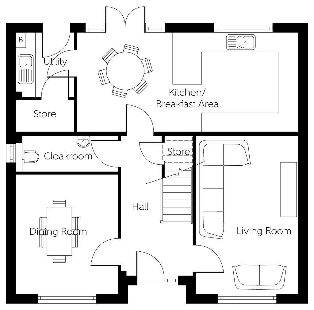 4 bedroom detached house for sale - floorplan