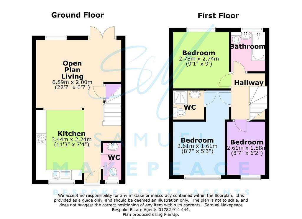 3 bedroom terraced house for sale - floorplan