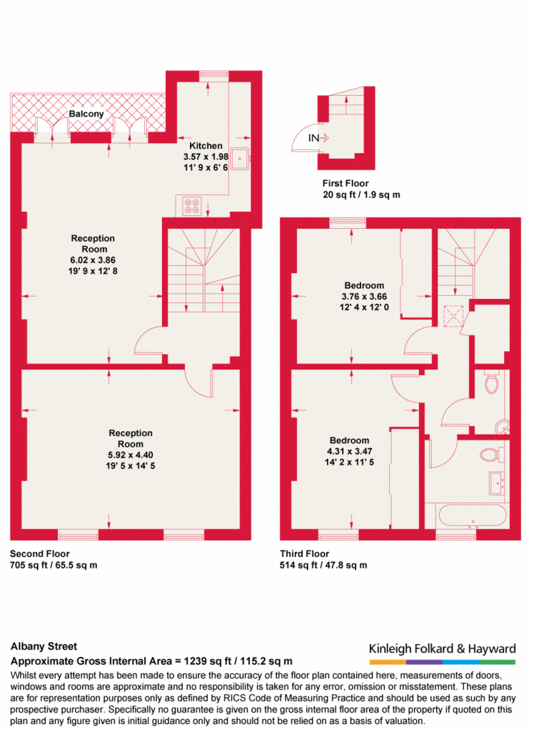 3 bedroom flat to rent - floorplan