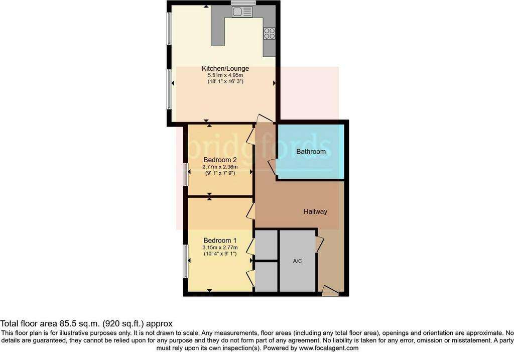 2 bedroom flat for sale - floorplan