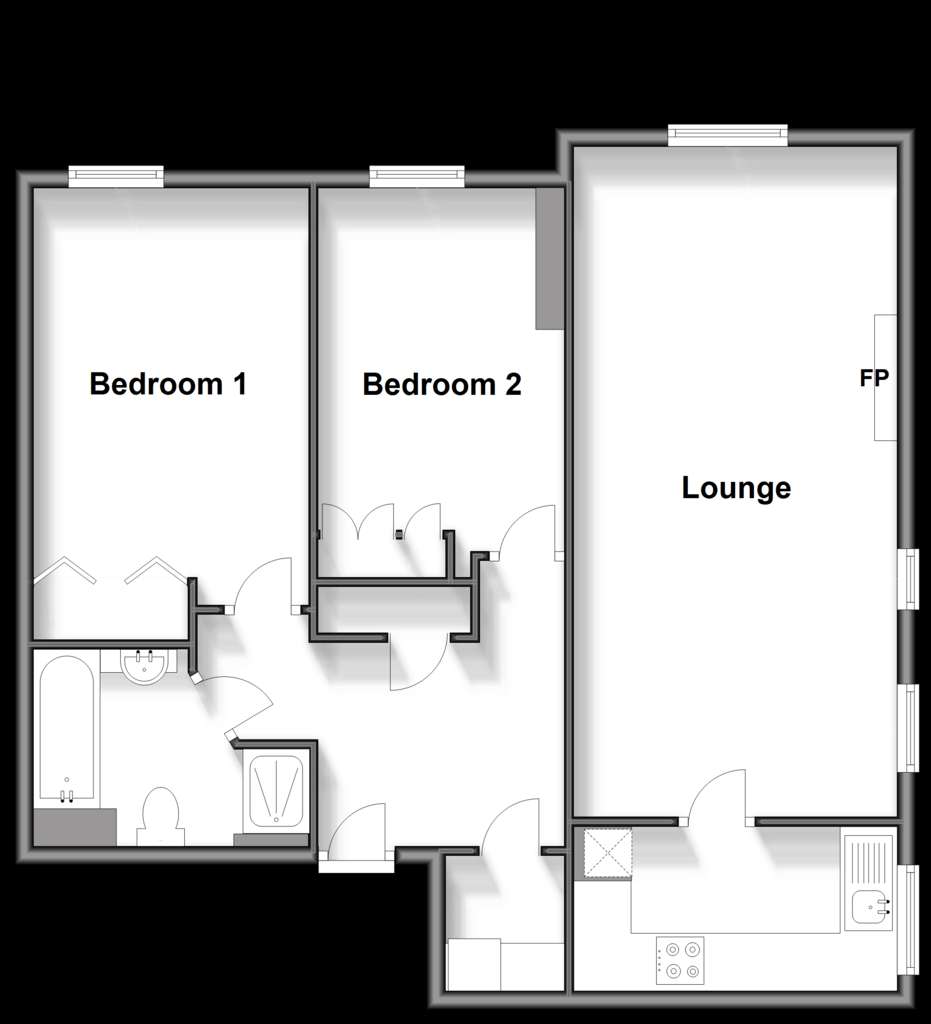 2 bedroom flat for sale - floorplan