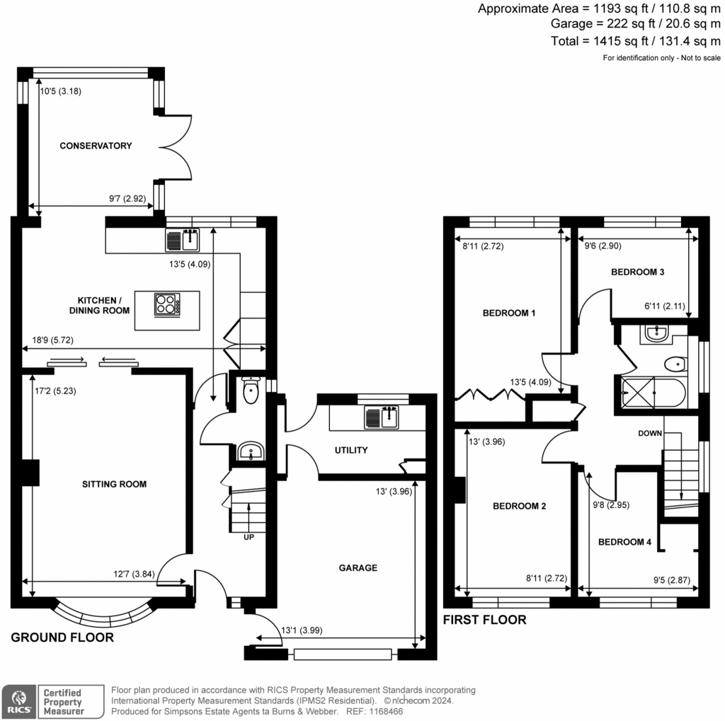 4 bedroom detached house for sale - floorplan