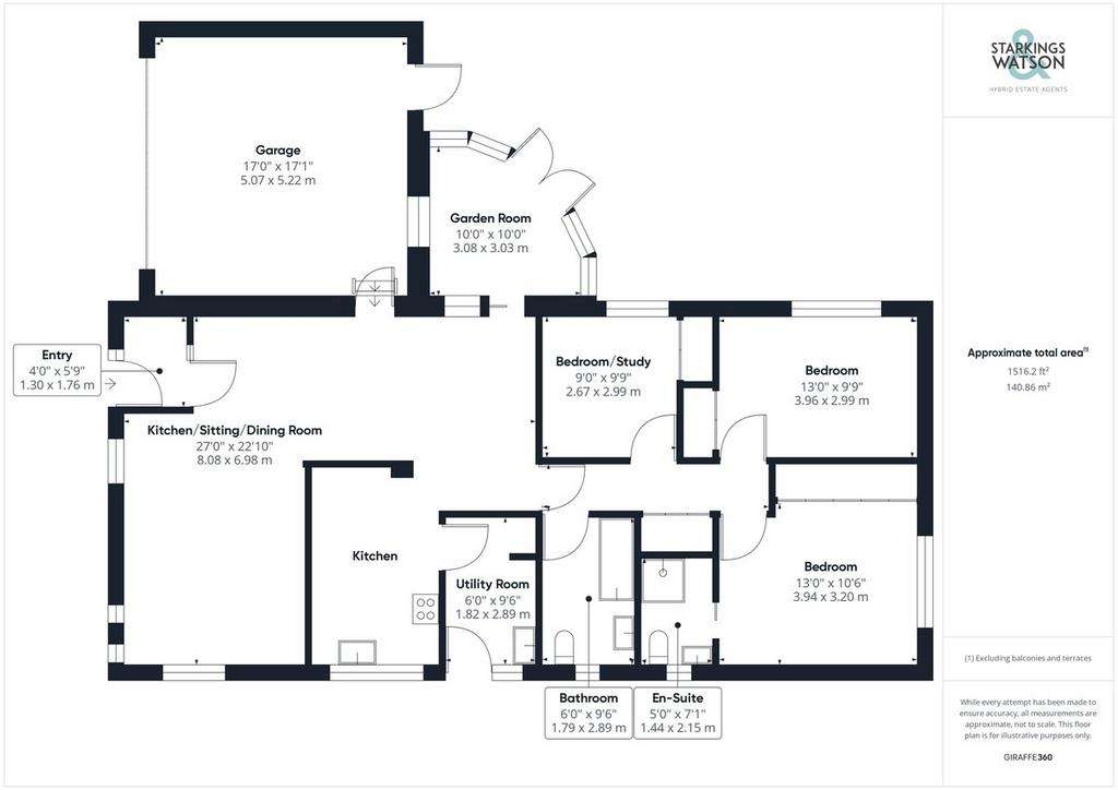 3 bedroom detached bungalow for sale - floorplan