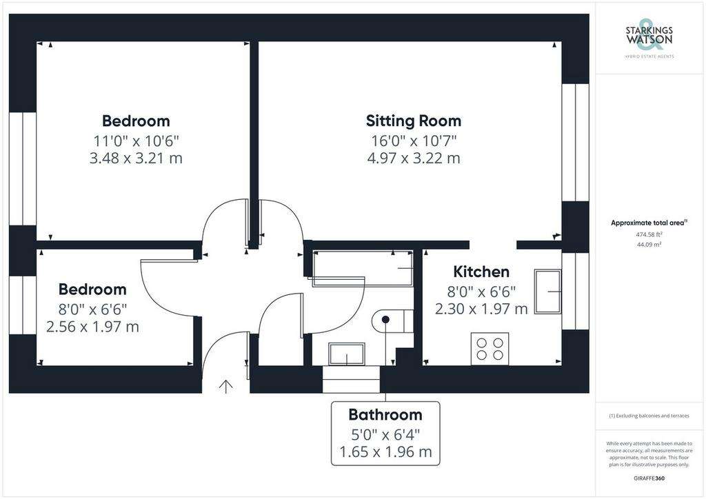 2 bedroom semi-detached bungalow for sale - floorplan