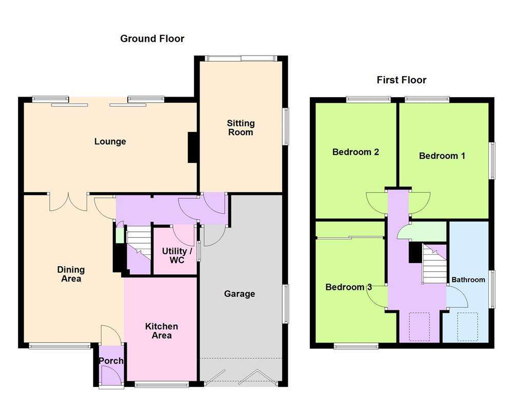 3 bedroom link-detached house for sale - floorplan