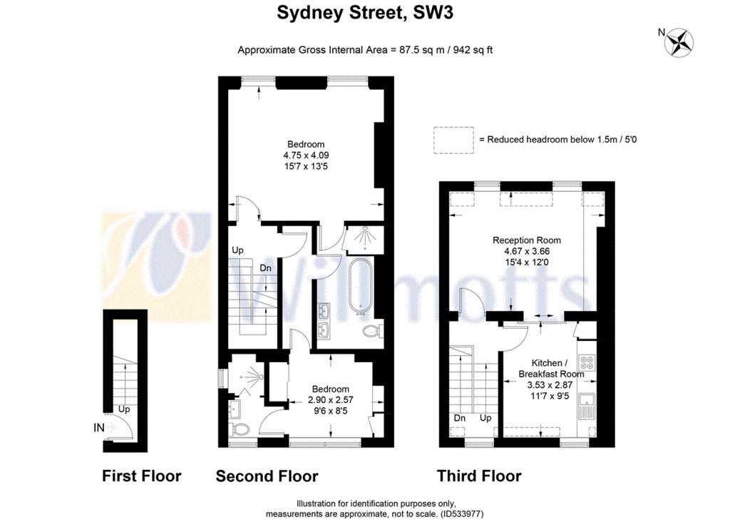 2 bedroom flat to rent - floorplan