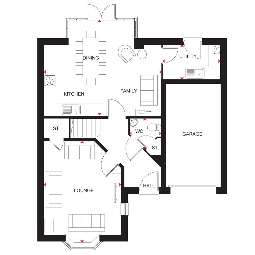 4 bedroom detached house for sale - floorplan