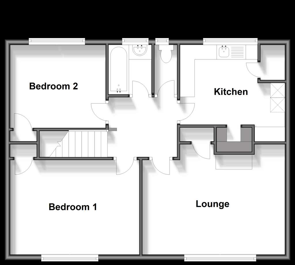 2 bedroom maisonette for sale - floorplan