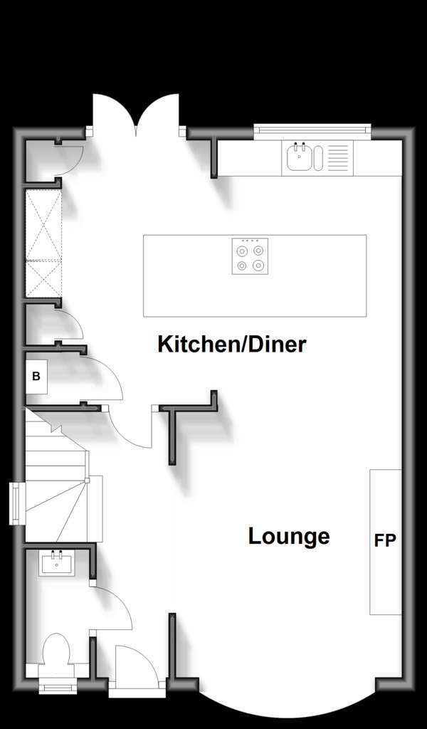 3 bedroom end of terrace house for sale - floorplan