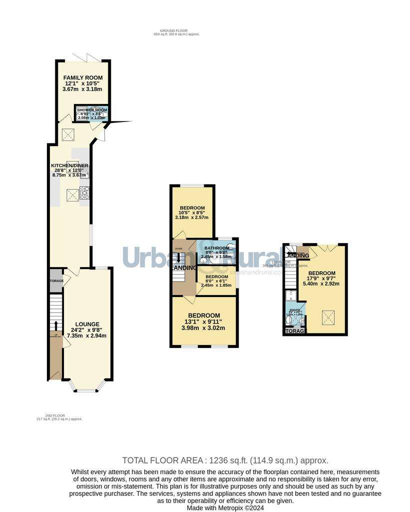 4 bedroom semi-detached house for sale - floorplan