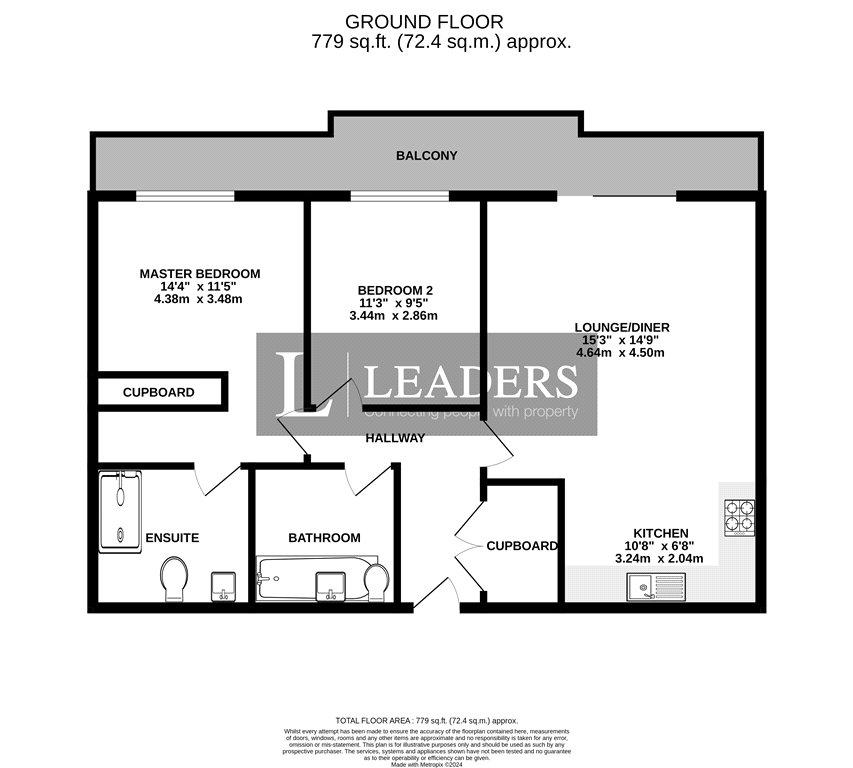 2 bedroom flat for sale - floorplan