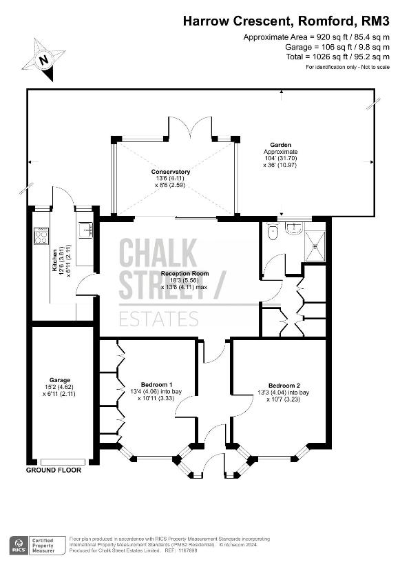 2 bedroom detached house for sale - floorplan