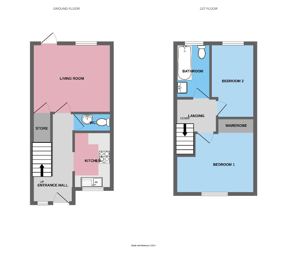 2 bedroom property for sale - floorplan