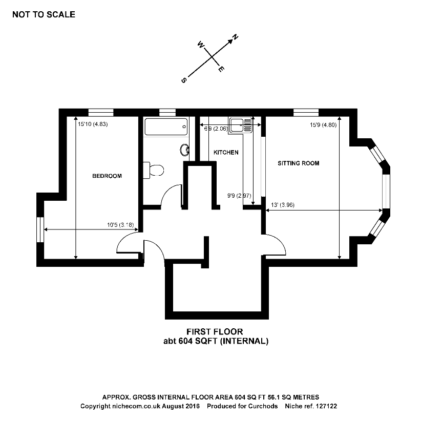 1 bedroom flat for sale - floorplan