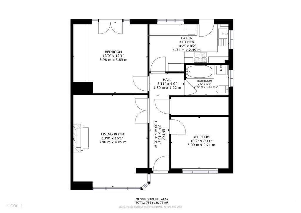 2 bedroom maisonette for sale - floorplan