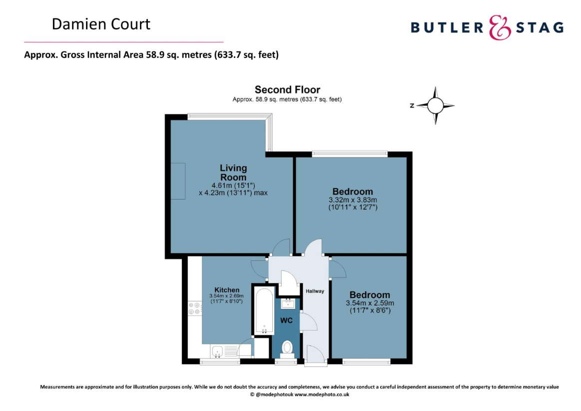 2 bedroom flat for sale - floorplan