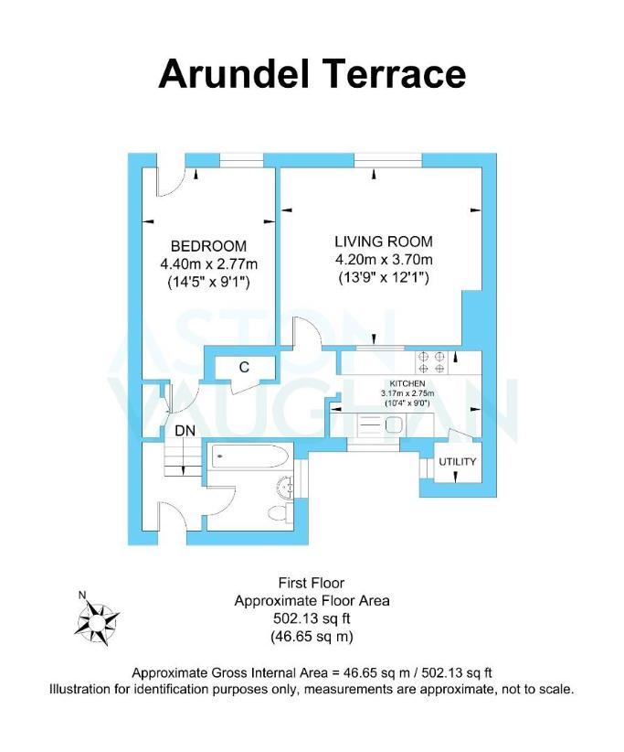 1 bedroom flat for sale - floorplan