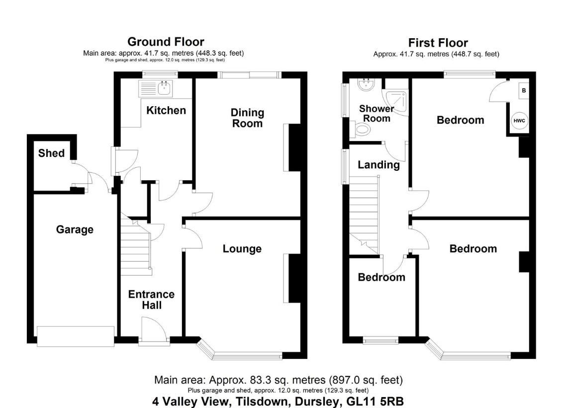 3 bedroom semi-detached house for sale - floorplan