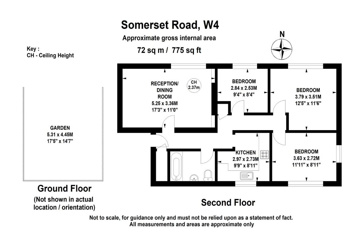 3 bedroom flat for sale - floorplan