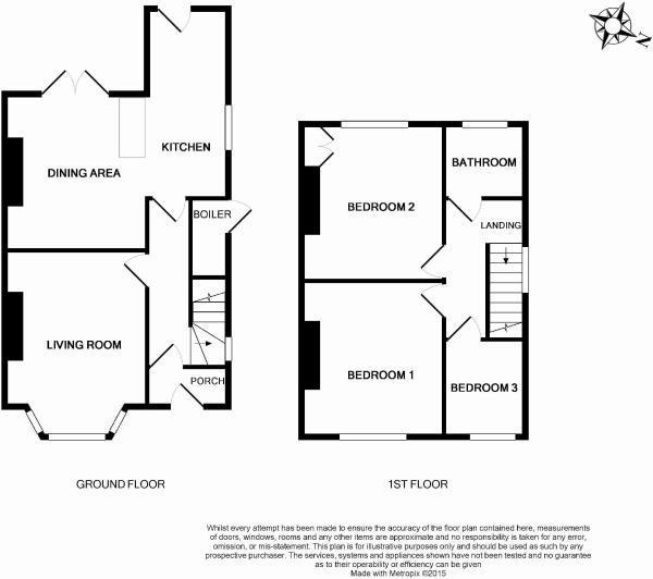 3 bedroom semi-detached house for sale - floorplan