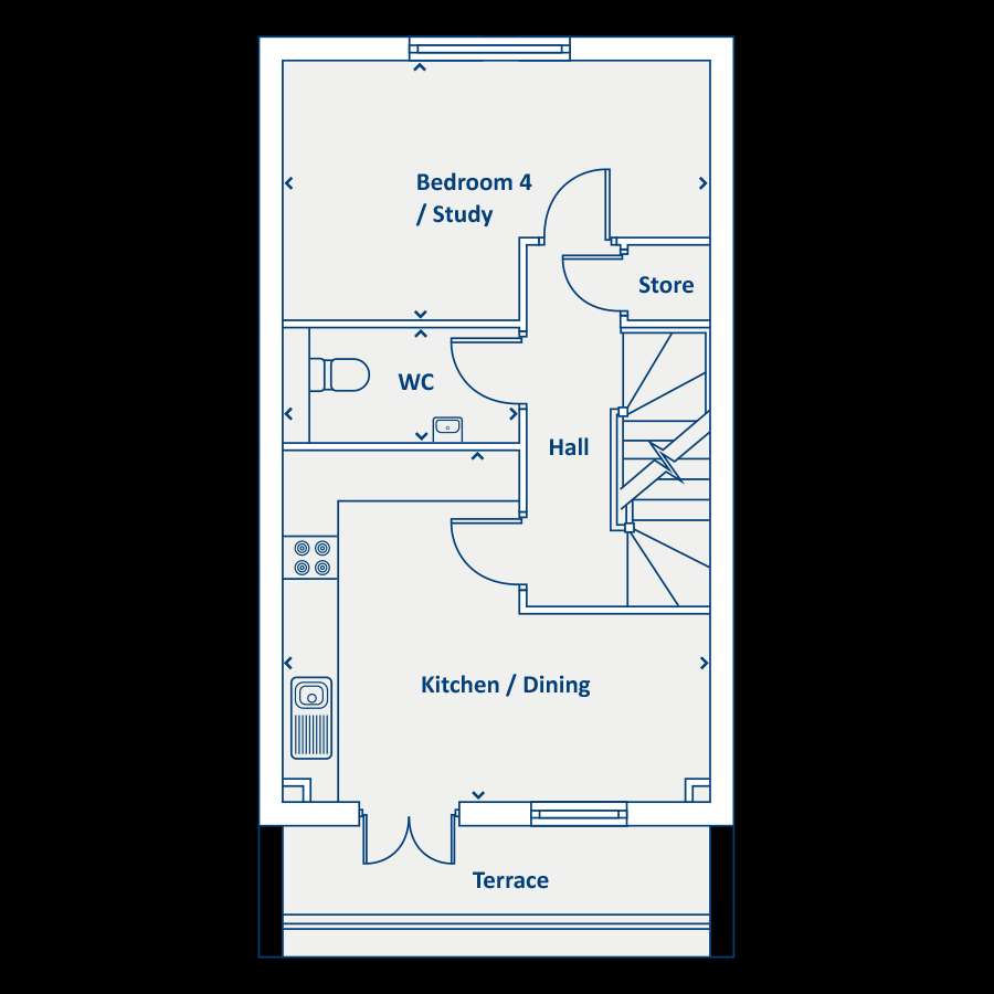 4 bedroom terraced house for sale - floorplan