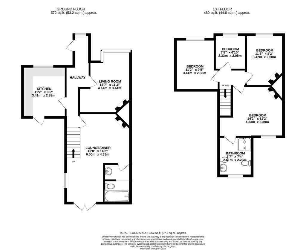 4 bedroom semi-detached house for sale - floorplan