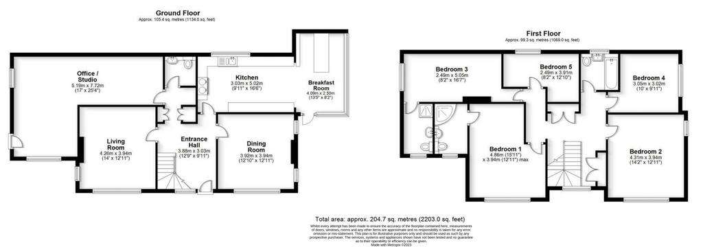 5 bedroom detached house for sale - floorplan