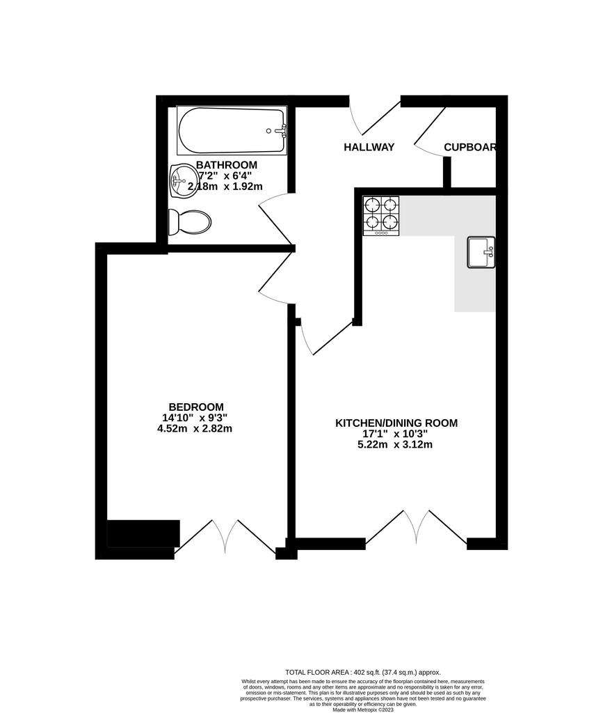 1 bedroom flat for sale - floorplan