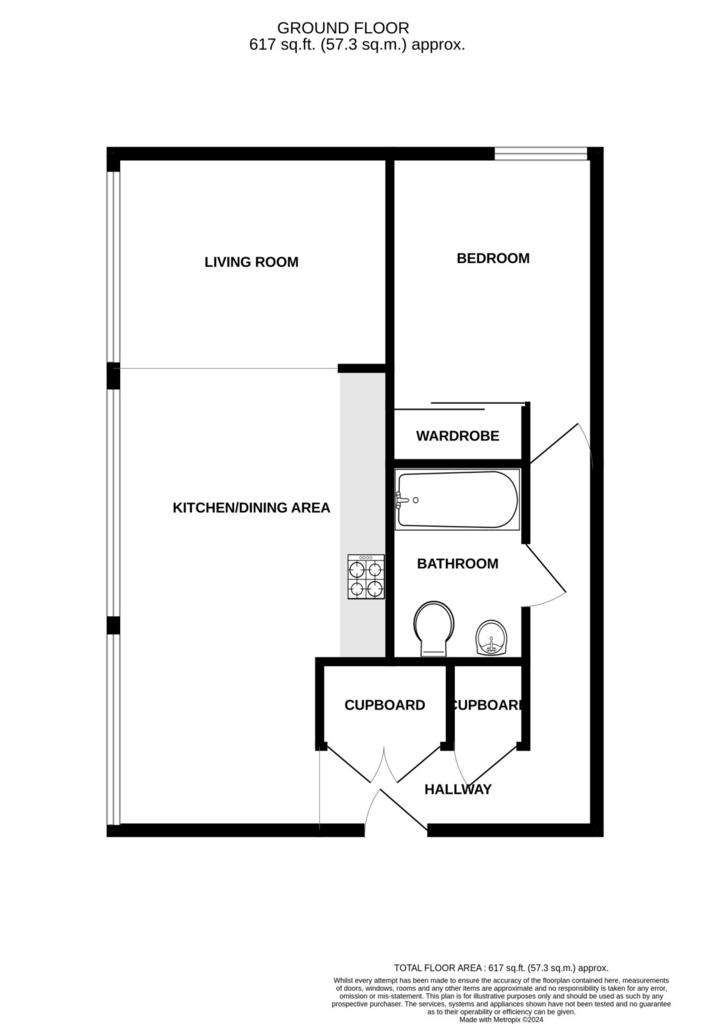 1 bedroom flat for sale - floorplan