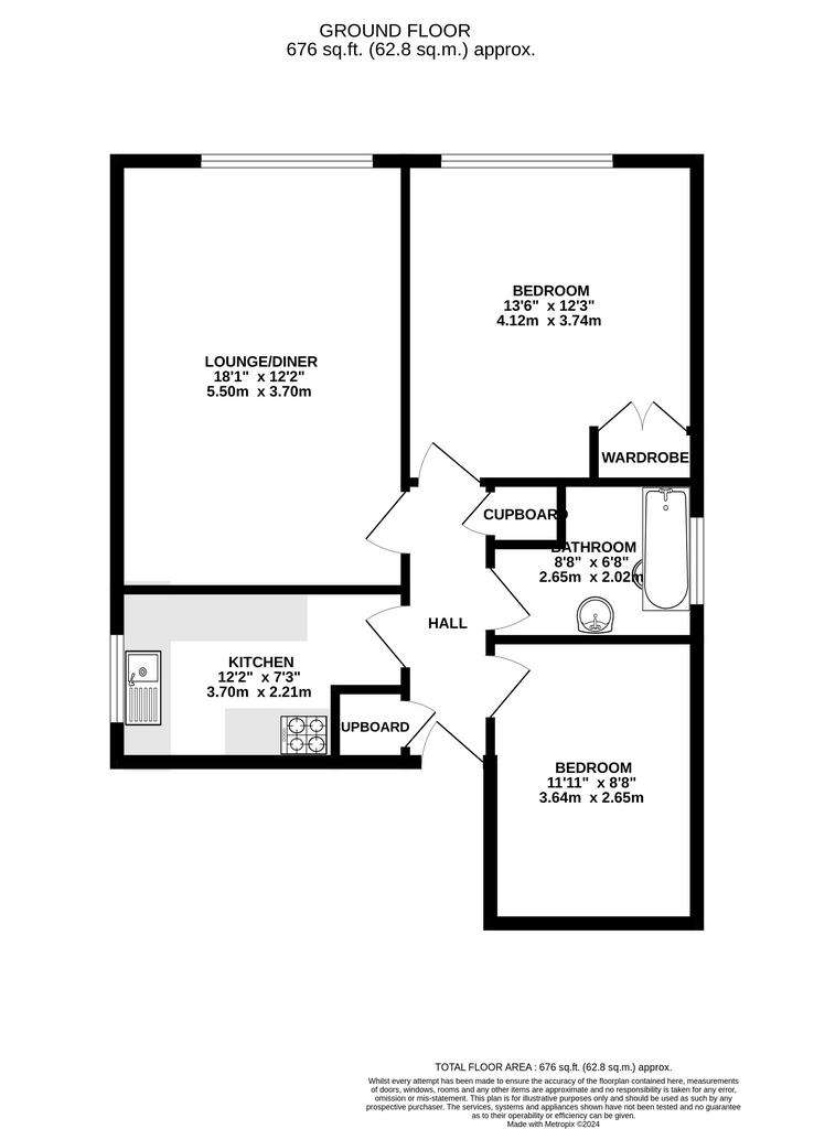 2 bedroom flat for sale - floorplan