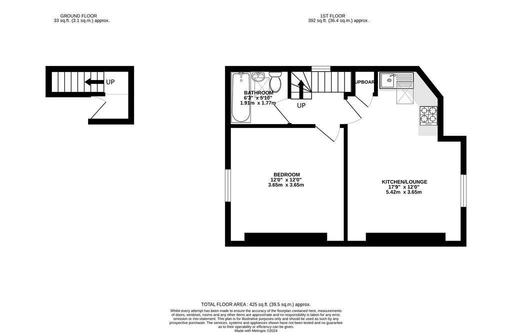 1 bedroom flat for sale - floorplan