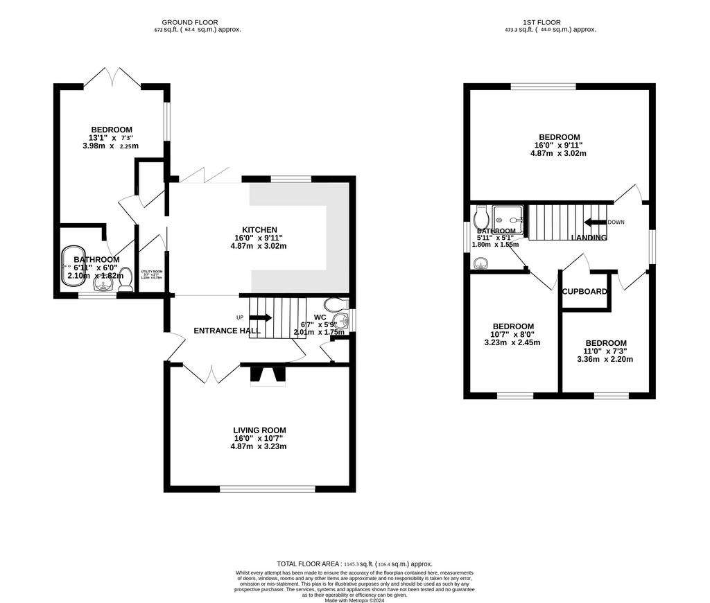 4 bedroom link-detached house for sale - floorplan