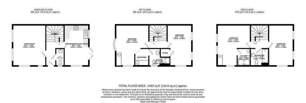 4 bedroom end of terrace house for sale - floorplan