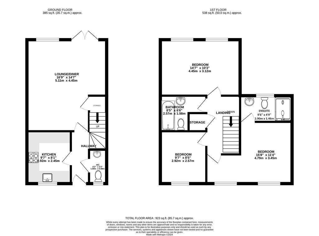 3 bedroom link-detached house for sale - floorplan