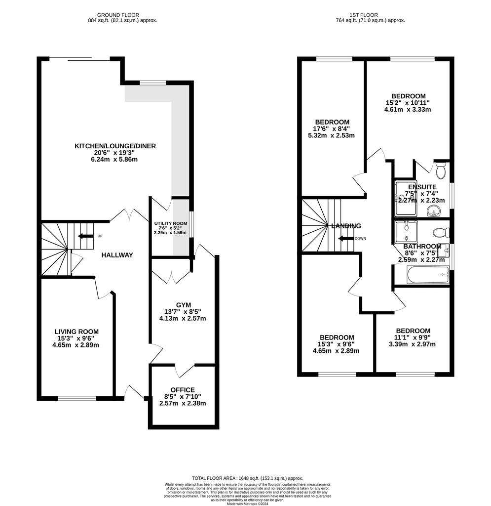 4 bedroom semi-detached house for sale - floorplan